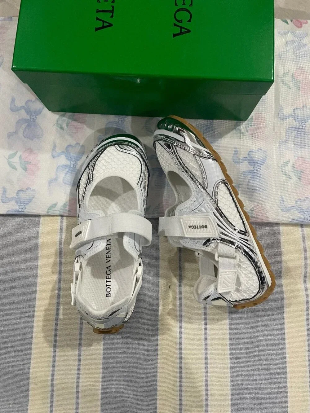 Bottega Veneta Orbit Flash Velcro Mary Jane Sneakers